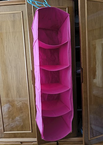 Pembe Çok Bölmeli Dolap Düzenleyici - Görsel 4