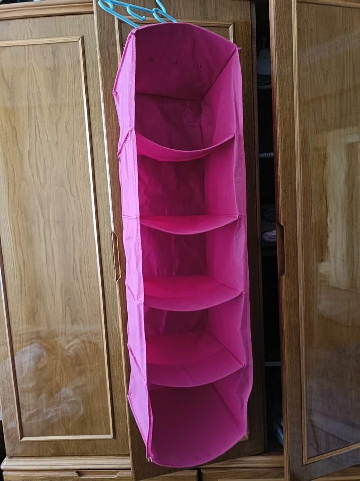 Pembe Çok Bölmeli Dolap Düzenleyici - Görsel 4