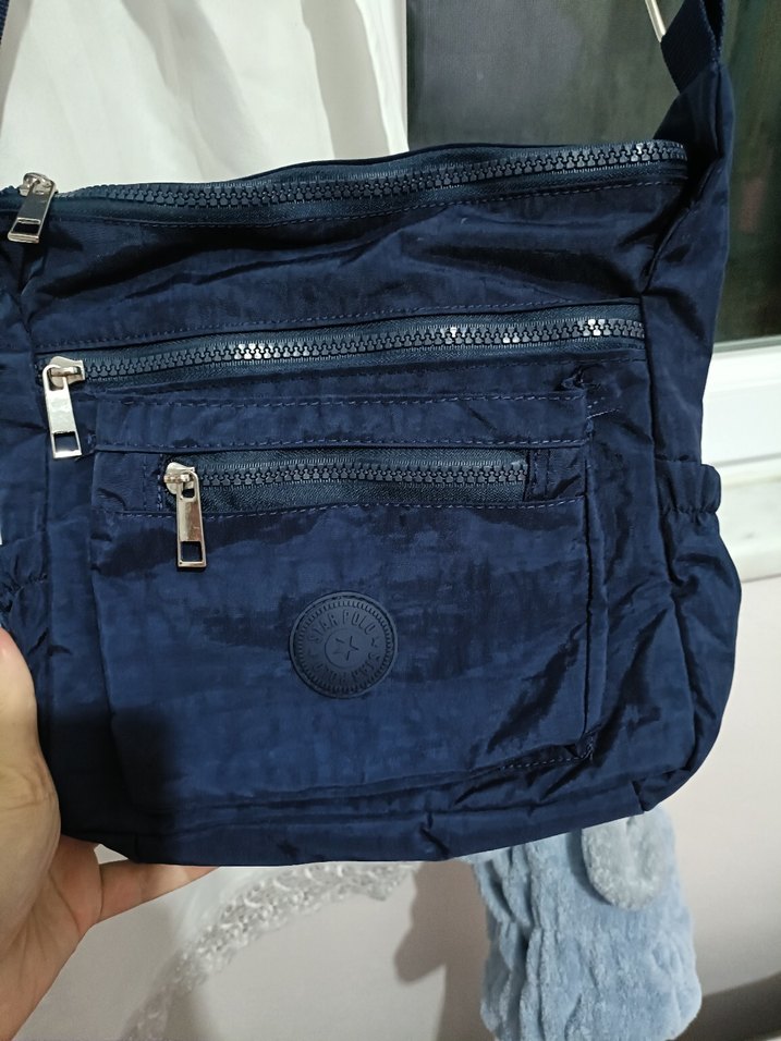 Kadın Lacivert Fermuarlı Çapraz Çanta - Görsel 2