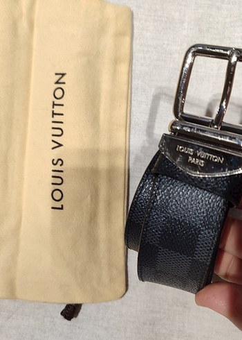 Louis Vuitton Siyah Deri Erkek Kemer