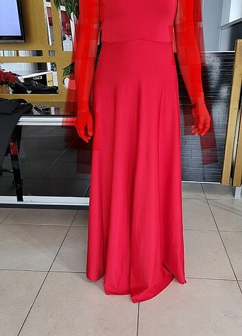 Likralı kırmızı elbise