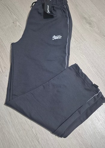 s Beden BAGGY Siyah Baskılı Rahat Kesim Erkek Eşofman