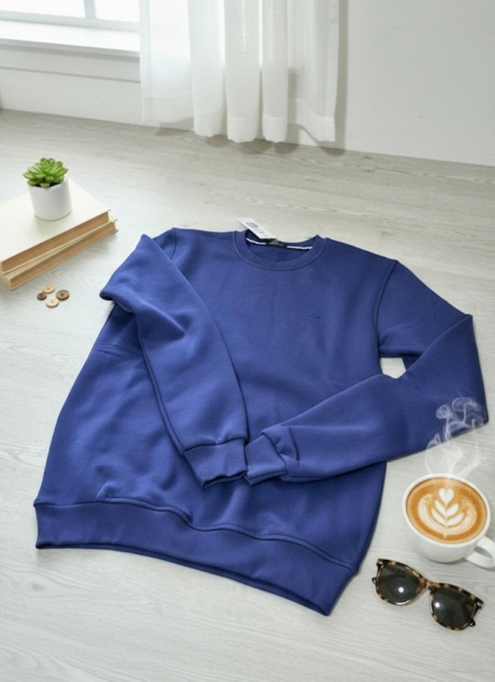 XXL  BEDEN Erkek Mavi Bisiklet Yaka Sweatshirt - Görsel 2