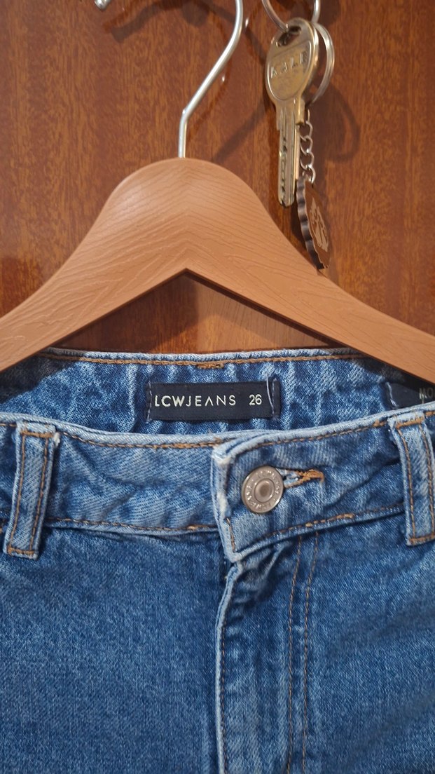 Mavi Midi Boy Kadın Denim Jean - Görsel 3