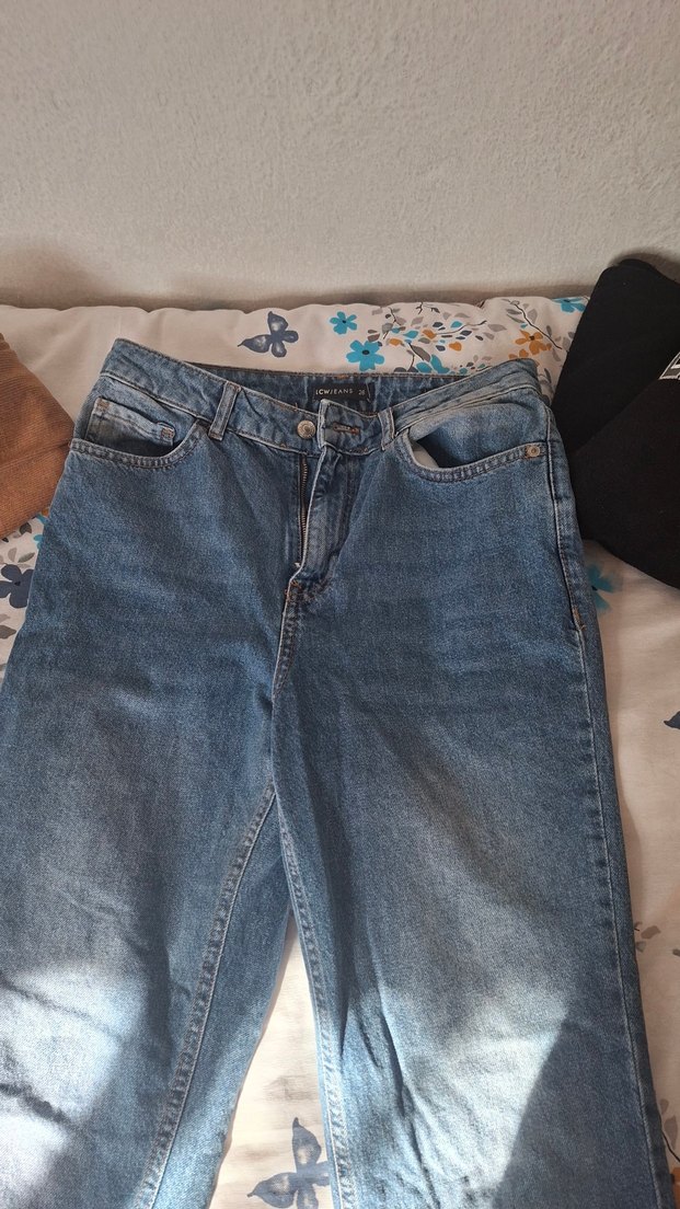 Mavi Midi Boy Kadın Denim Jean - Görsel 4