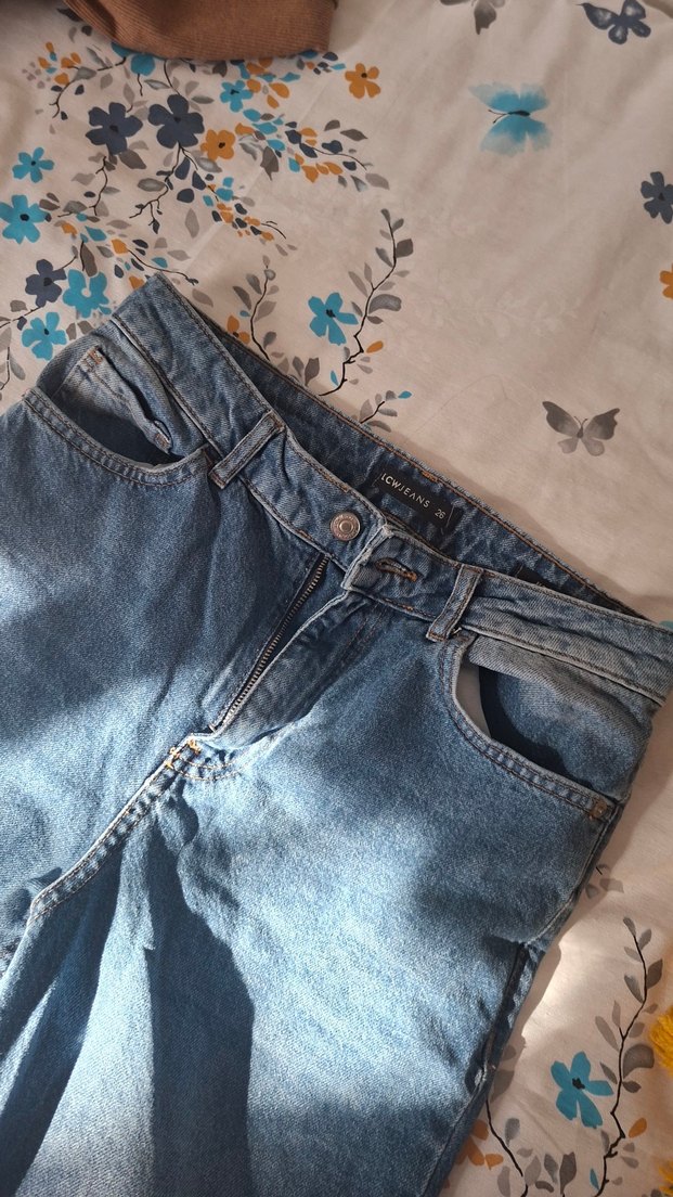 Mavi Midi Boy Kadın Denim Jean - Görsel 5