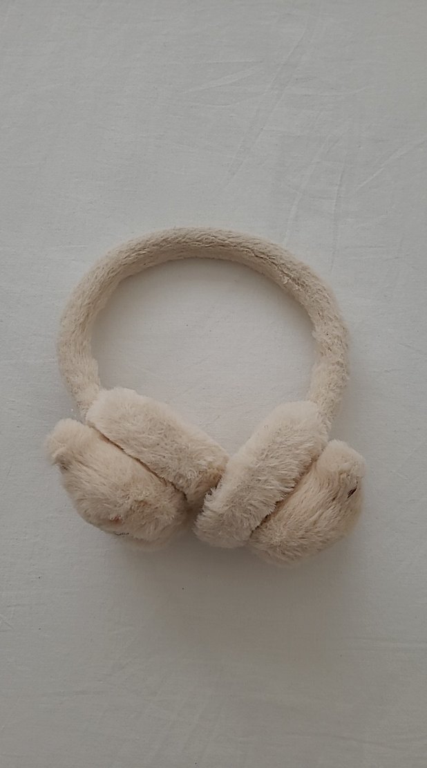 Bej Kürklü Kız Kulaklık - Görsel 2