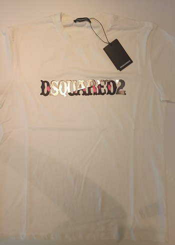 Beyaz DSQUARED2 Baskılı Erkek Tişört - Görsel 3