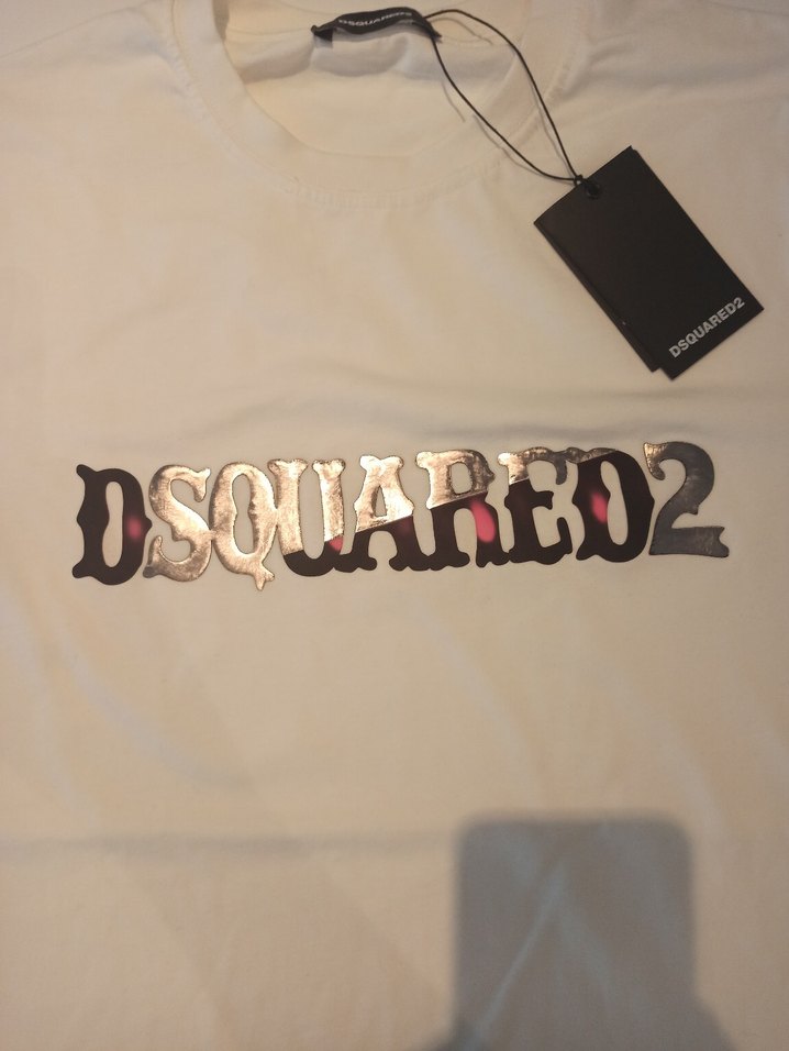 Beyaz DSQUARED2 Baskılı Erkek Tişört - Görsel 2