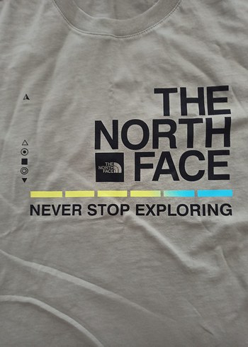 The North Face Gri Baskılı Erkek Tişört - Görsel 2