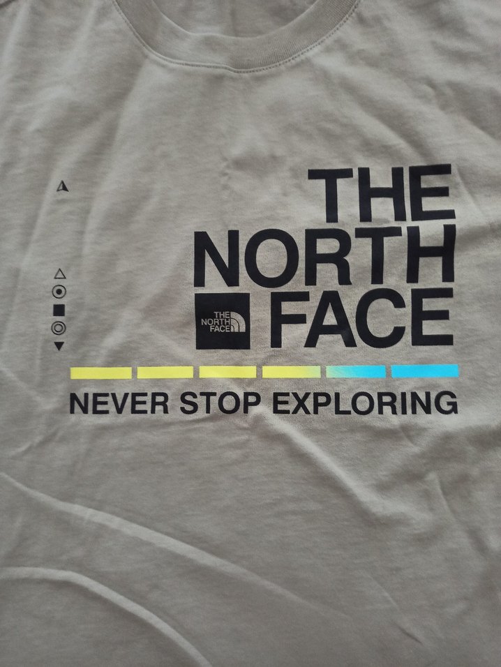 The North Face Gri Baskılı Erkek Tişört - Görsel 2