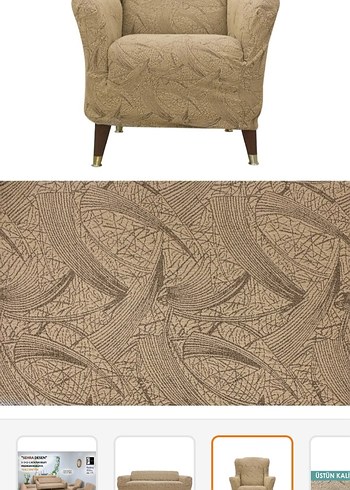 Jakarlı desenli Koltuk örtüsü - Görsel 3