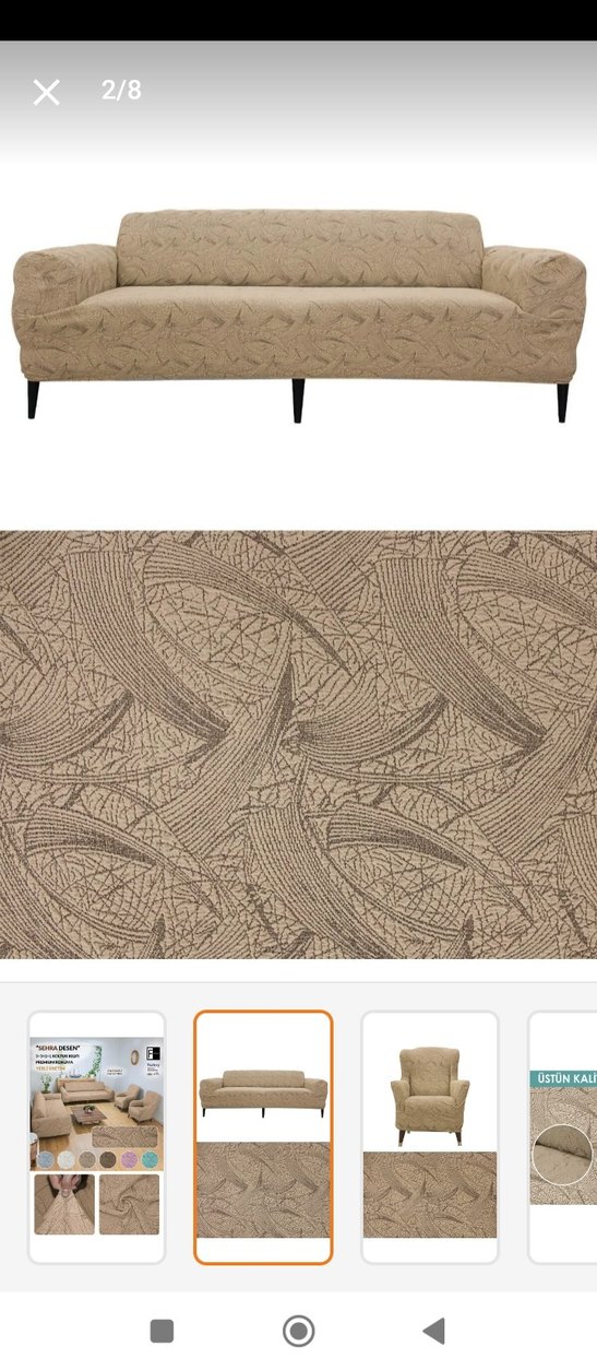 Jakarlı desenli Koltuk örtüsü - Görsel 2