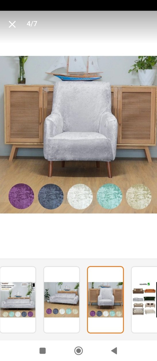 Kadifeli Koltuk örtüsü - Görsel 3