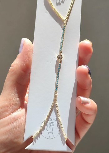 Turkuaz Zincir Detaylı şahmeran Kadın El Zinciri - Görsel 7