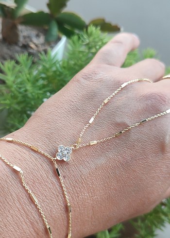  Taşlı Gold Renk Şahmeran | Zarif & Işıltılı | Aynı Gün Kargo - Görsel 2