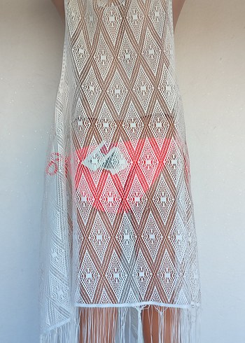 Beyaz Dökümlü Pareo - Görsel 2