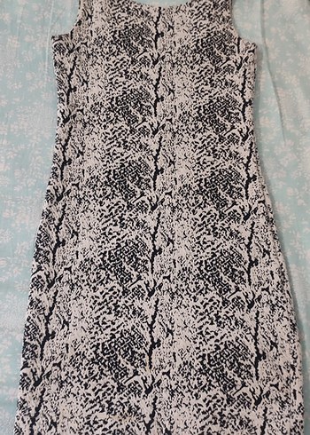 Kadın Gri Yılan Desenli kısa Elbise - Görsel 8