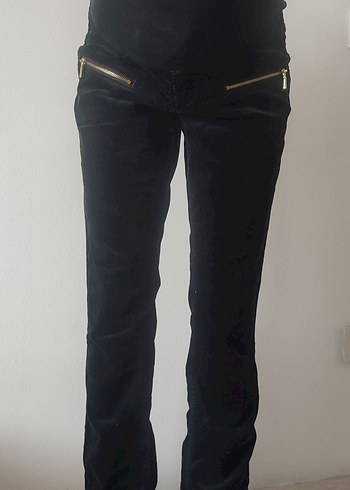 Siyah Süet Hamile Pantolonu - Görsel 2