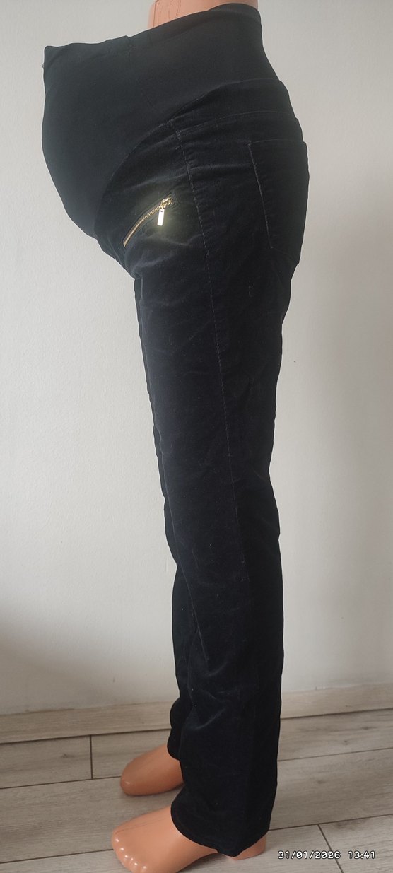 Siyah Süet Hamile Pantolonu - Görsel 3