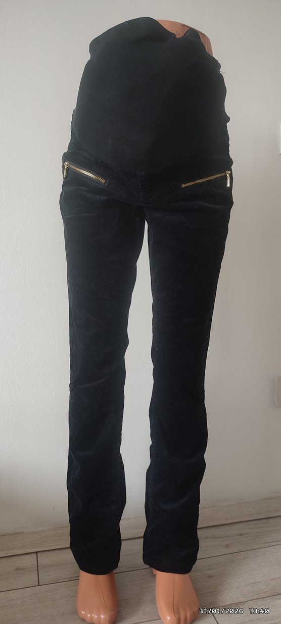 Siyah Süet Hamile Pantolonu - Görsel 2