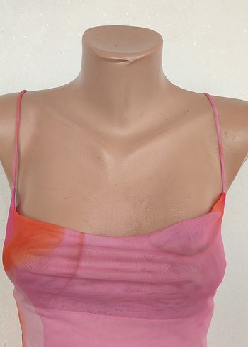 Bershka S Beden File Tül Astarlı Crop Top