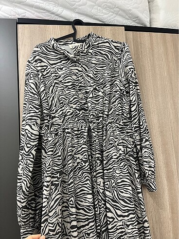 m Beden Manuka Zebra Desenli Elbise