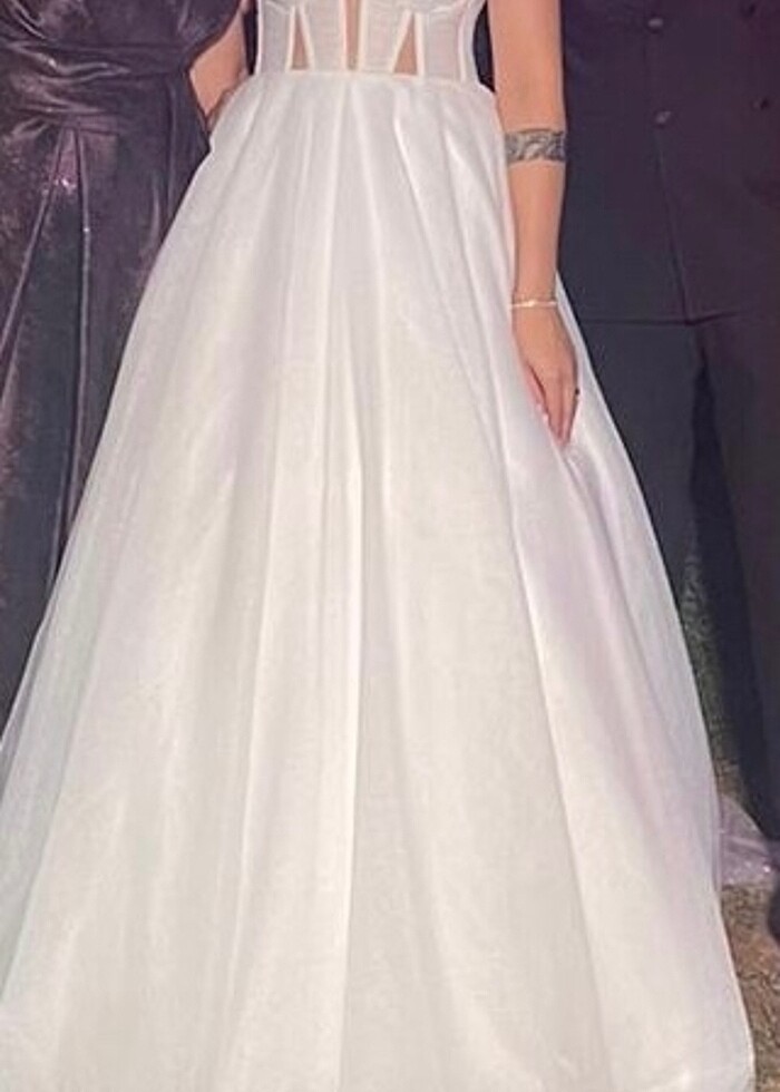 Haute Couture Özel Tasarım Inci Detaylı Gelinlik - Görsel 4