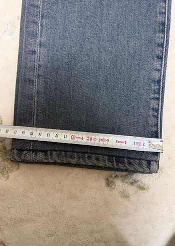 Düğmeli Gri Kadın Denim Pantolon - Görsel 5