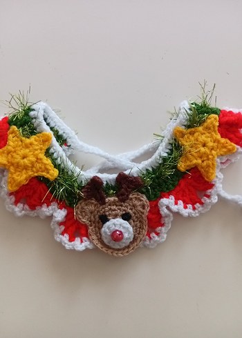 Renkli Noel Temalı Köpek ve kediYakası