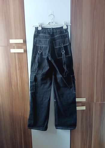 26 Beden siyah Renk Siyah kargo jean