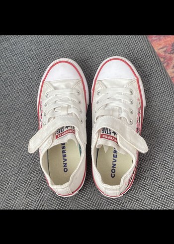 Kız Çocuk Beyaz Bağcıklı Cırt Cırtlı Spor Ayakkabı - Görsel 6