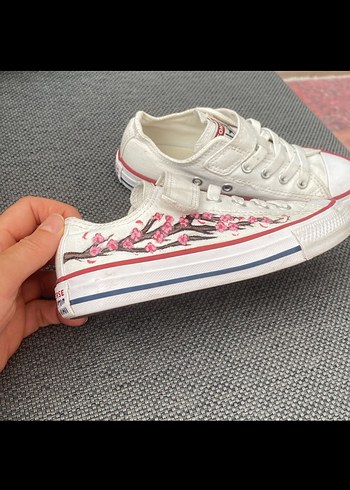 Kız Çocuk Beyaz Bağcıklı Cırt Cırtlı Spor Ayakkabı - Görsel 5