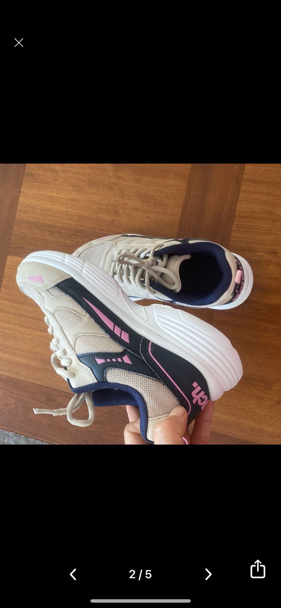 Beyaz Bağcıklı kız çocuk spor ayakkabı - Görsel 3