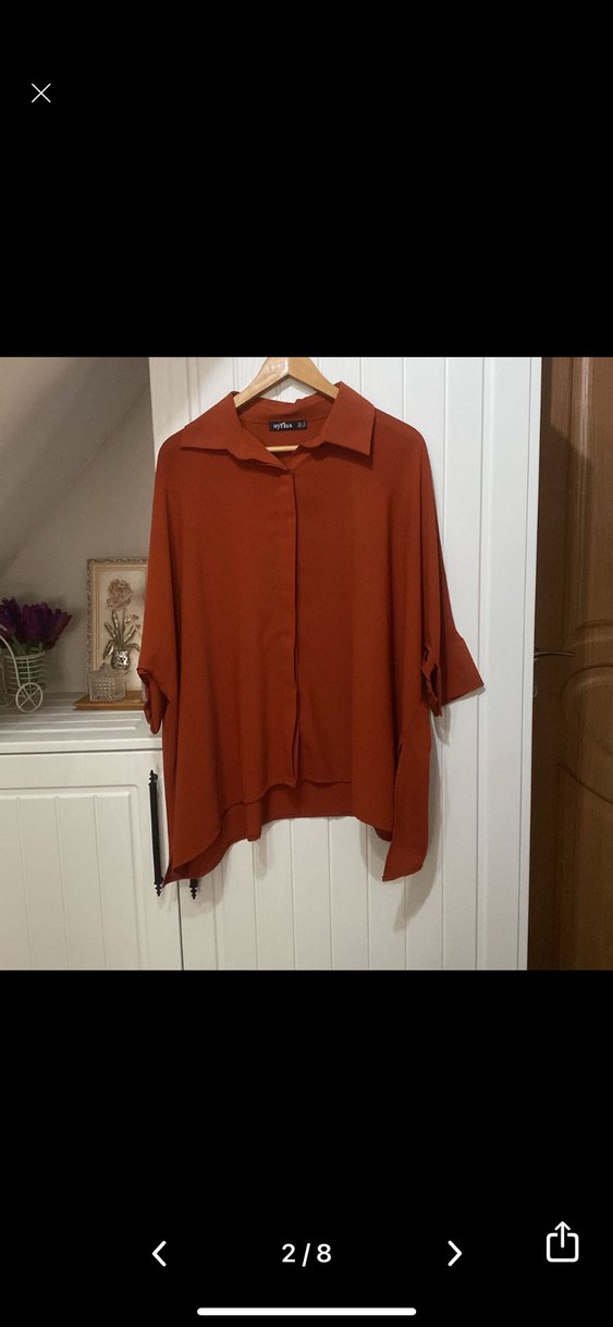 Yarasa kol gömlek tunik - Görsel 2