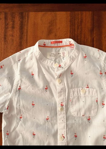 Erkek Çocuk Bohem Uzun Kollu Beyaz Gömlek - Görsel 2