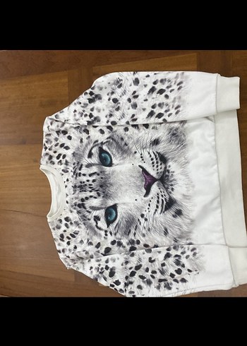 Çocuk Leopar Desenli Uzun Kollu Sweatshirt - Görsel 2