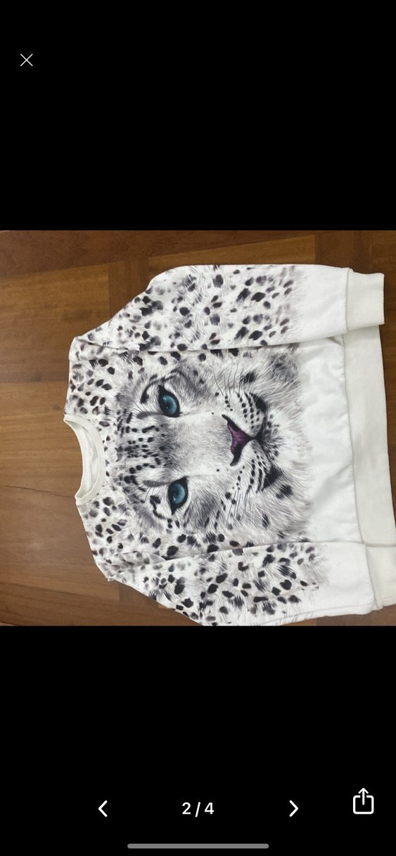 Çocuk Leopar Desenli Uzun Kollu Sweatshirt - Görsel 2