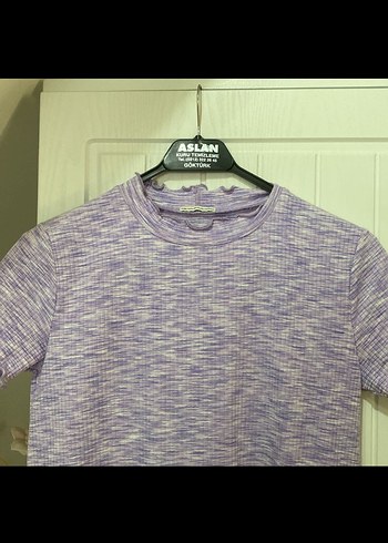 Mor Kısa Kollu Midi Elbise - Görsel 4