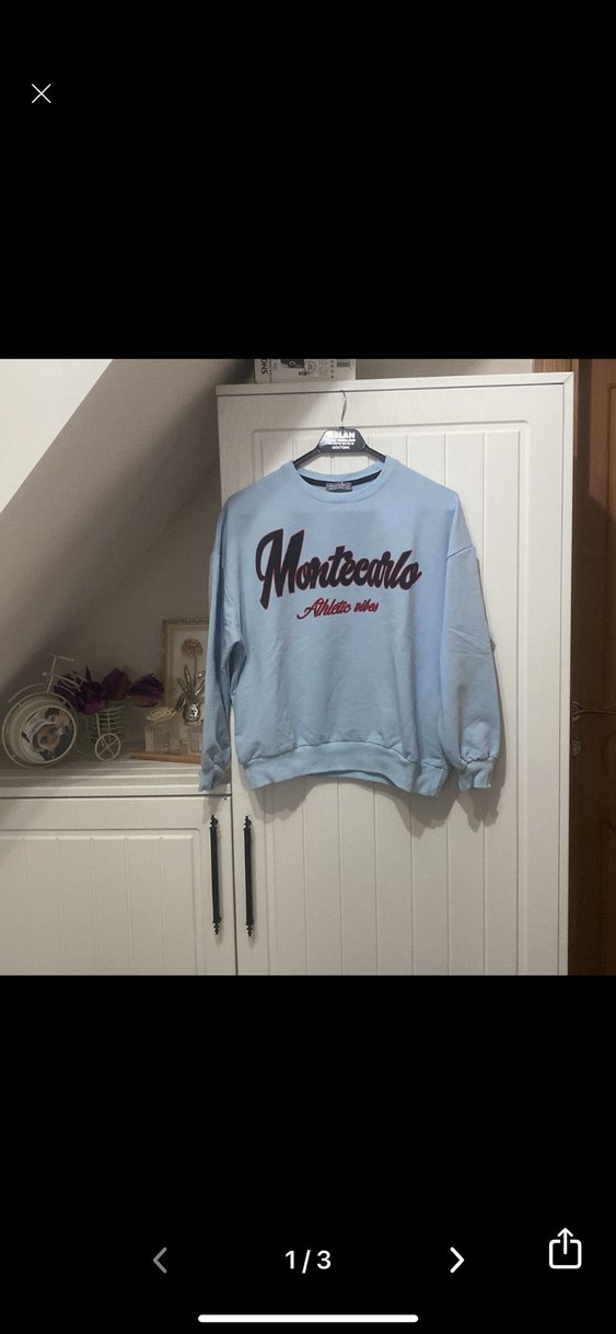 Mavi Baskılı çacuk Sweatshırt - Görsel 3