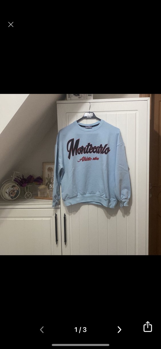 Mavi Baskılı çacuk Sweatshırt - Görsel 5