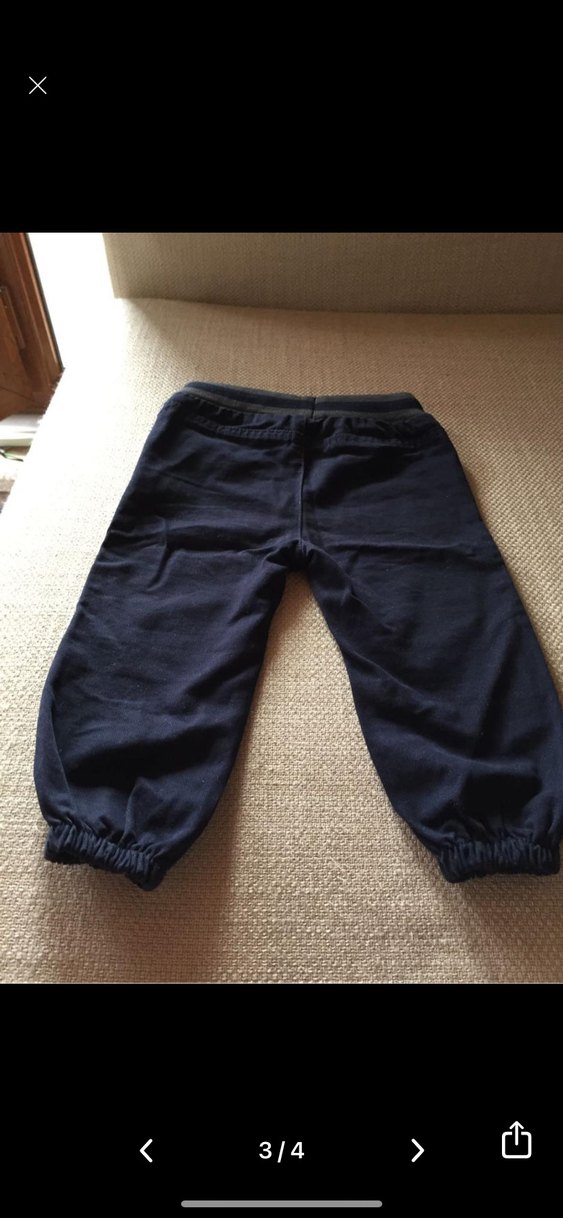 Koyu Mavi Erkek Çocuk Bol Kesim Kot Pantolon - Görsel 3