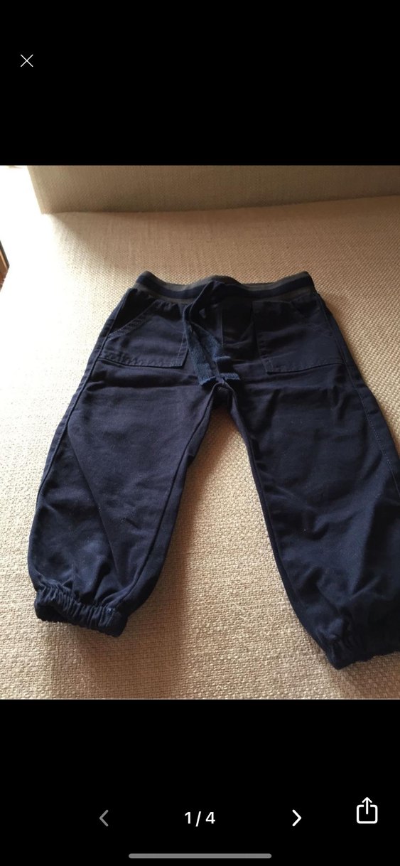 Koyu Mavi Erkek Çocuk Bol Kesim Kot Pantolon - Görsel 5