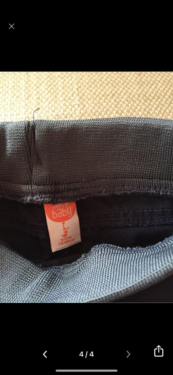 Koyu Mavi Erkek Çocuk Bol Kesim Kot Pantolon - Görsel 4