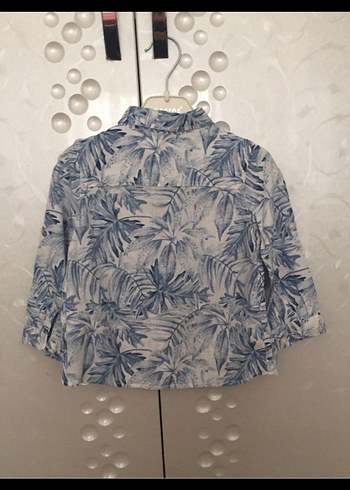 Uzun Kollu Erkek Gömlek Mavi Batik Desenli - Görsel 3