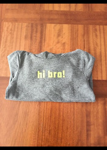 Kapüşonlu Erkek Çocuk Gri Sweatshirt - Görsel 3