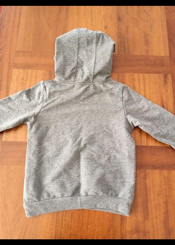 Kapüşonlu Erkek Çocuk Gri Sweatshirt - Görsel 2