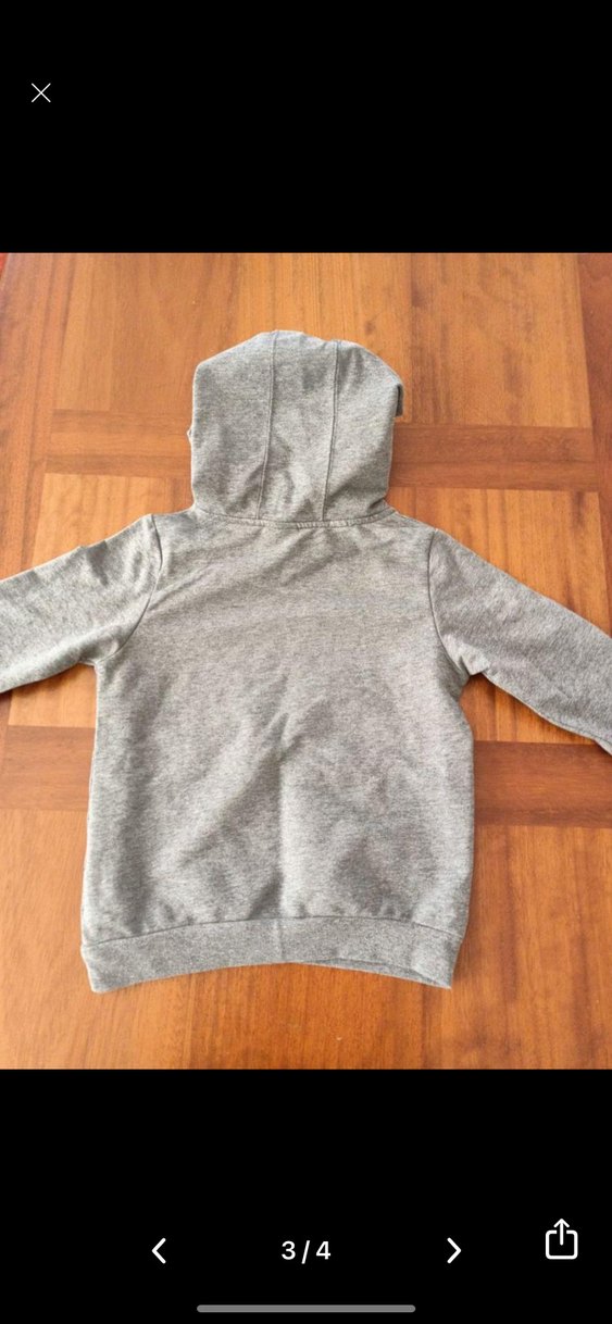 Kapüşonlu Erkek Çocuk Gri Sweatshirt - Görsel 2