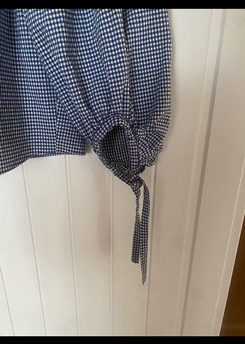 Bohem tarzı kısa kolları bağcıklı - Görsel 4