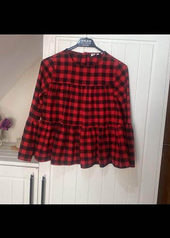 Ekoseli çocuk bluz - Görsel 2